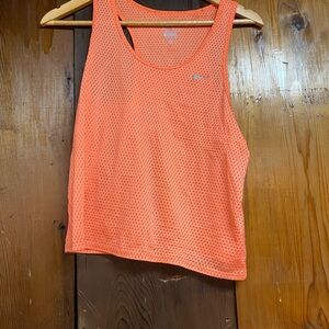 Orange Mesh Tank Top